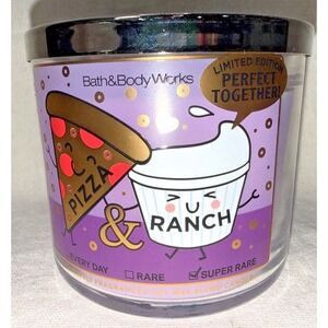 NEW Bath & Body Works Pizza & Ranch Candle Limited Edition Super Rare 3 Wick